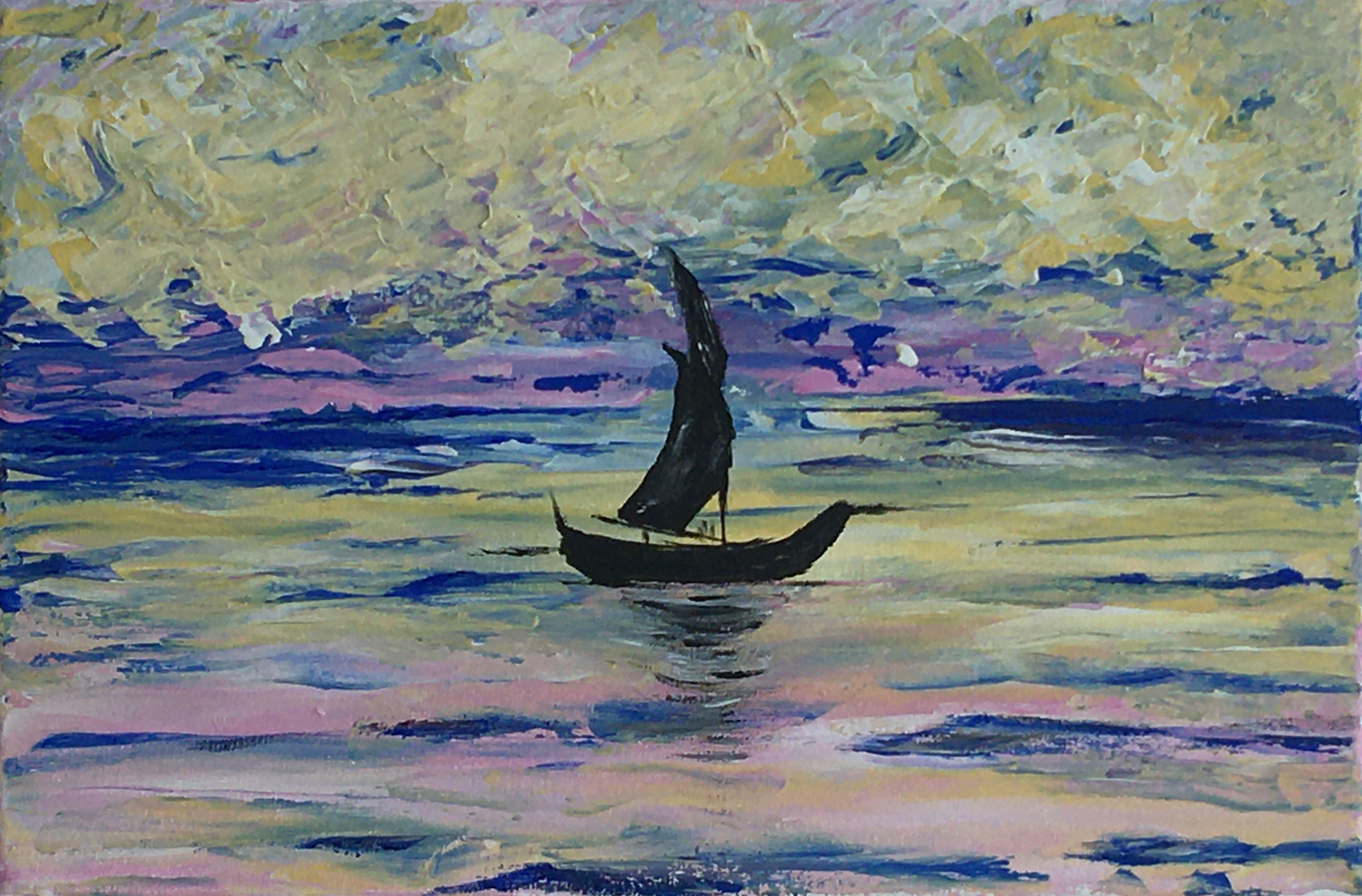 Seascape and a boat